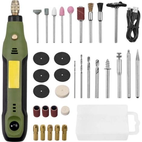 Neues Dremel 34-teiliges Mini-Multifunktionswerkzeug mit 12-W-USB-Akku für vielseitige Rotationsanwendungen