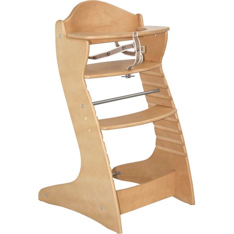 Chaise Haute Évolutive en Bois, Réglable (1/5)