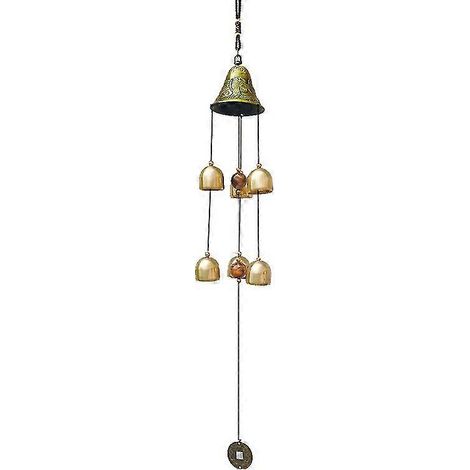 Carillon éolien en métal pour jardin, intérieur et extérieur, décoration porte-bonheur, cloche Feng Shui vintage, cloche dragon. (1/5)