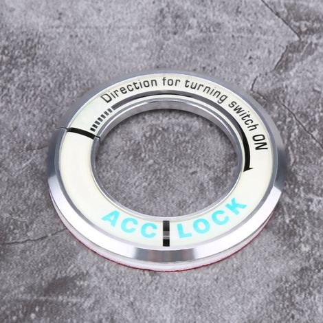 Anneau lumineux de commutation d'allumage, cache-trou de clé, garniture décorative pour Chevrolet Cruze Buick Silver (1/5)