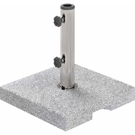 Base de sombrilla de granito de 21 kg, soporte cuadrado para 32/38/48 mm