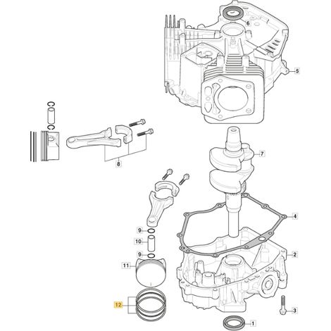Fasce elastiche segmenti pistone ORIGINALE STIGA motore TRE586V 118551630/0