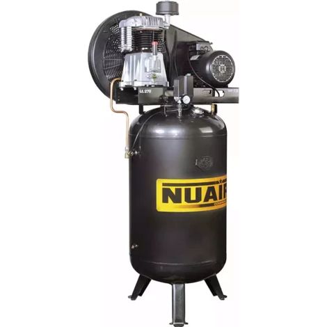 Nuair - Compresseur bi-étagés vertical 5,5CV 4kW Triphasé 270L 11 bar - NB5/5.5FTV/270 (1/2)