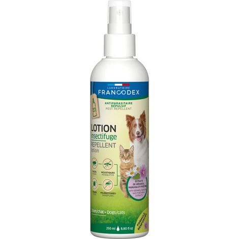 Lotion Insectifuge 250 ml formule renforcée Pour Chiens et Chats - Francodex