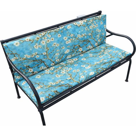 Wasserdichtes Gartenkissen für Bertoni Mandel Schaukelbank 120x40+40, abnehmbarer Bezug (1/5)