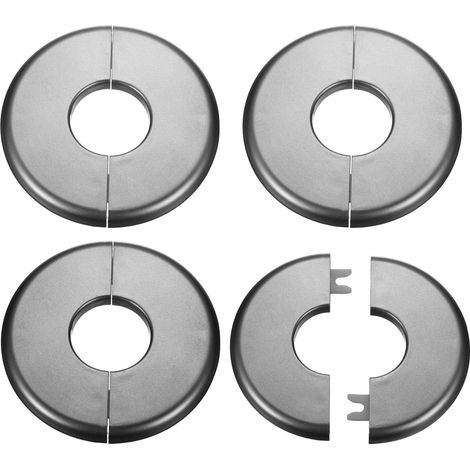 4pcs Cache Tuyau WC Rosace Tuyau 33.5mm/1.3" Gris (1/5)