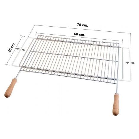 Parrilla extensible para barbacoa - 60x40 cm