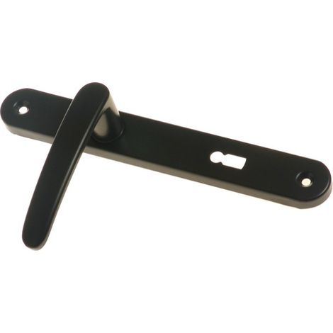 Manilla de puerta pintada de negro de 90 mm con accionamiento por llave - MP KL D9K CZ