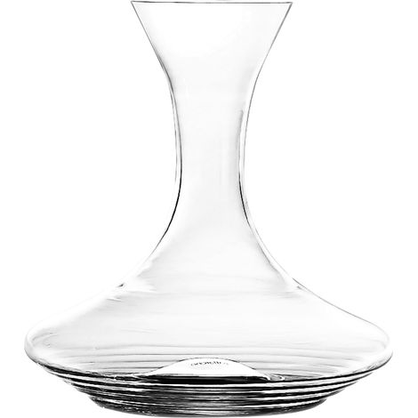 Zafferano Decanter Collezione Esperienze in vetro sonoro superiore lavorato a mano, design elegante con scanalature interne per ossigenazione vino
