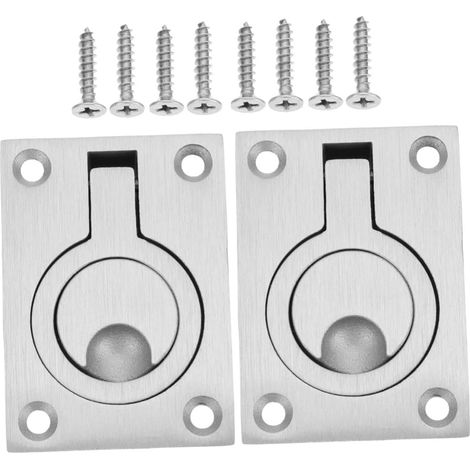 2 Pieces Steel Recessed Handle Locker Pieces Hatch Steel Boat Deck