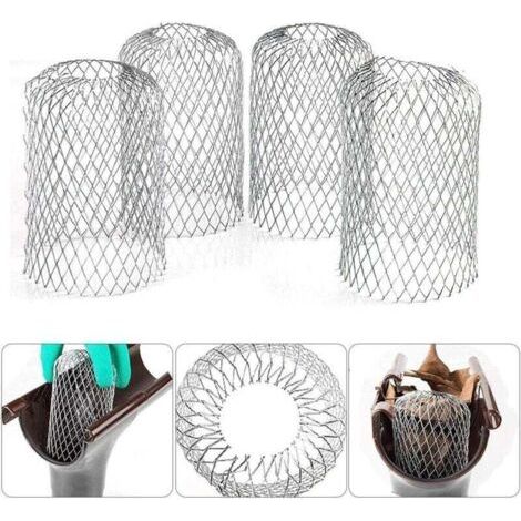 4-teiliges Set Aluminium-Dachrinnenfilter, Metall-Dachrinnenschutz, ausziehbare Dachrinnenabdeckungen, Laubsiebe, Fallrohrschutz für Haus, Dachvorsprünge und Gräben (1/4)