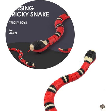 Jouet interactif pour chat, serpent électronique intelligent avec capteur, modèle animal simulé pour l'entraînement des animaux de compagnie (1/2)