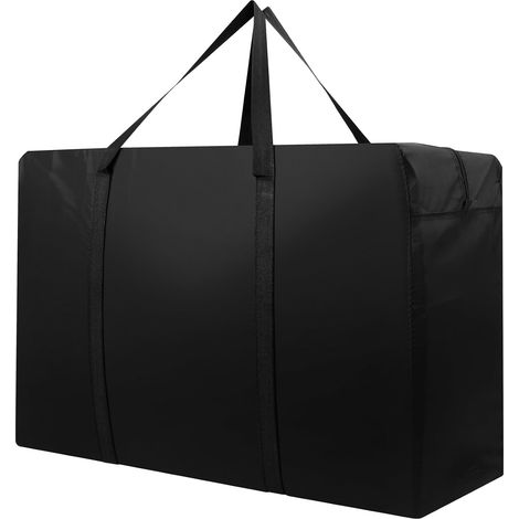 Sac de Rangement 600D Oxford Résistant, Sac de Transport avec Poignée, Rangement Sous Lit pour Édredons, Couvertures, Vestes, 72 x 43 x 28 cm, Noir (87 L) (1/5)