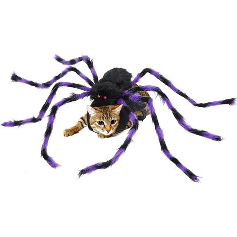 Déguisement Chien Araignée Tenue Cosplay Ajustable avec Pattes réalistes Costumes pour Chien Amusants pour Mascarade Cosplay Fête Vacances Théâtre Performance Festival Scène (1/4)