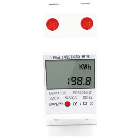 Compteur d'énergie électrique, moniteur de consommation d'énergie, 5-80 A, 220 V, 50 Hz