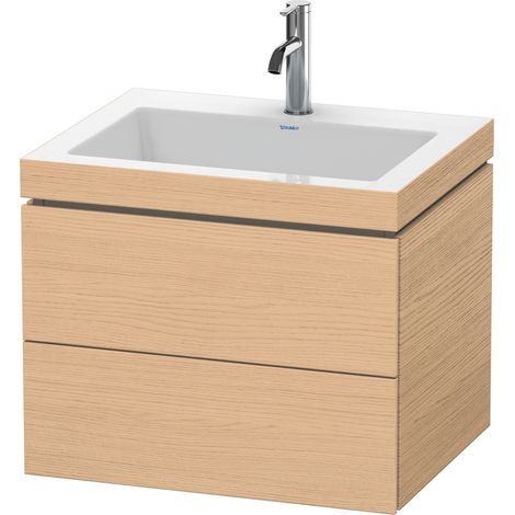 Duravit L-Cube c-bonded Ensemble suspendu, 2 tiroirs, sans (1/2)