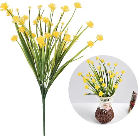 Bouquet de fleurs artificielles, arbustes et plantes d'extérieur pour la décoration de la maison et du jardin. (1/5)