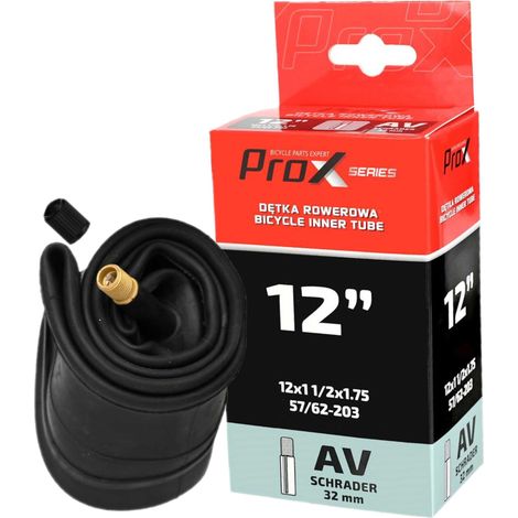 Fahrradschlauch 12" x 1 1/2 x 1,75 AV PROX Fahrradschlauch für Kinderwagen