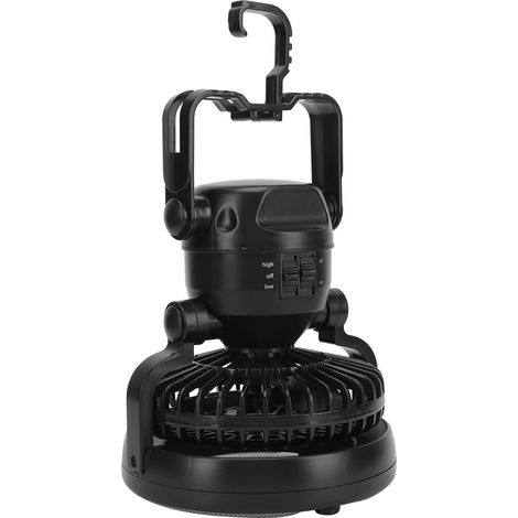 Lampe-Tente Et Ventilateur - 18 LED - Fonction Double Indépendante - Fixation Par Support Et Crochet - Pour Camping Extérieur - 1 Pièce (1/5)