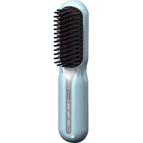 Lisseur à cheveux sans fil, peigne chauffant, brosse électrique professionnelle pour lissage des cheveux, fer à lisser aux ions négatifs, soin capillaire C (1/5)