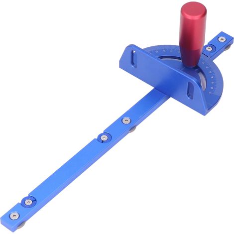 Guide d'onglet pour scie circulaire, en alliage d'aluminium de précision, avec poignée de poussée et disque de retenue amovible (1/5)