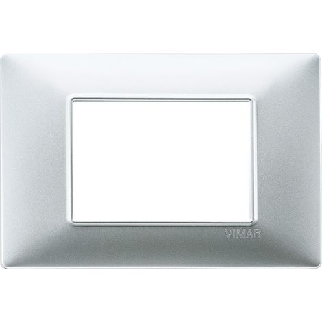 Vimar Plana Abdeckrahmen 3 Module Farbe Mattsilber 14653.20