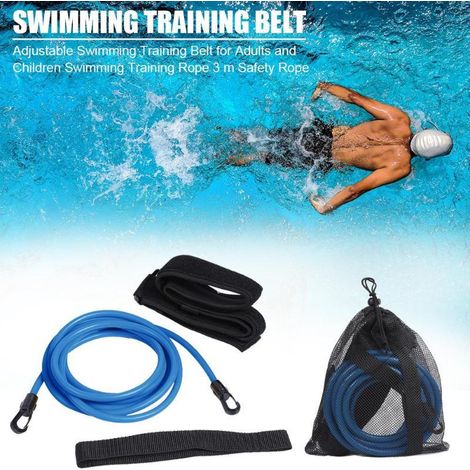Résistance Elastique de Nage, 4M Réglable Elastique de Nage Piscine, Entraînement Ceinture de Natation, Elastique Natation pour Adultes et Enfants, Utilisation Professionnelle, Amatrice ou Récréative (1/5)