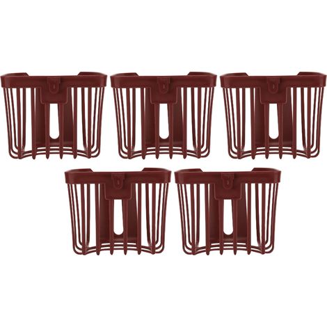 Set mit 5 wandmontierten Toilettenpapierhaltern ohne Bohren für Badezimmer, Toilettenpapieraufbewahrungsbox, brauner Holzständer (mit Versandkarton) (1/5)