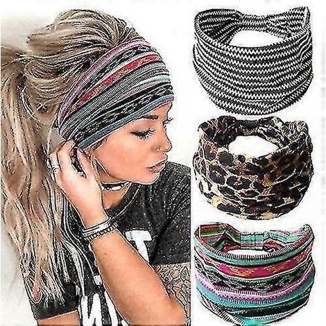 Boho-Stirnband für Damen, Turban-Stirnband, weiches Blumenstirnband (1/5)