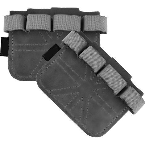 Grip en Cuir pour Bodybuilding, Fitness, Crossfit, Musculation, haltérophilie, Sangles de Levage pour Homme et Femme Gris (1/5)