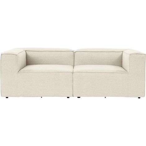 Sofa 2-Sitzer modern modular aus Leinen Fora 2 - Wollweiß