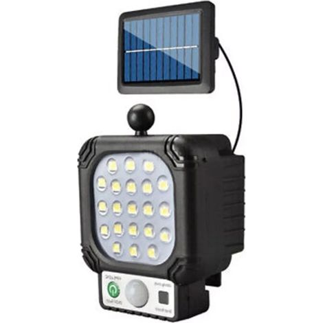 Solar-Wandleuchte mit 21 LEDs, superhellem Bewegungsmelder für den Außenbereich, Schutzart IP65, mit 3,4 m langem Kabel