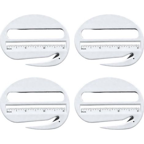 Ouvre-enveloppe, ouvre-lettres, coupe-enveloppes, ouvre-courrier, ouvre-paquets, avec extrémité pointue, loupe avec échelle (4 pièces) (1/5)