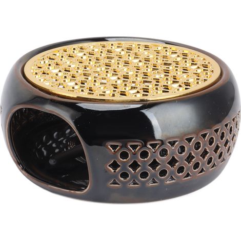 Chauffe-bougie chauffe-plat marron, chauffe-bougie chauffe-plat et chauffe-café en céramique concave (1/5)