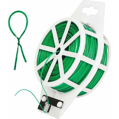DEESSE SHOP - Attaches pour plantes de jardin, organisateur de plantes en plastique greffon pour jardinage, multifonctionnel avec coupe 100 m (vert) (1/5)