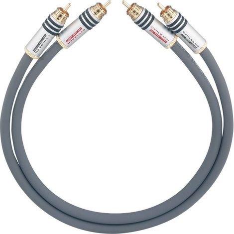 Cinch-RCA audio Câble de raccordement [2x Cinch-RCA mâle - 2x Cinch-RCA mâle] 1.00 m anthracite cont (1/2)