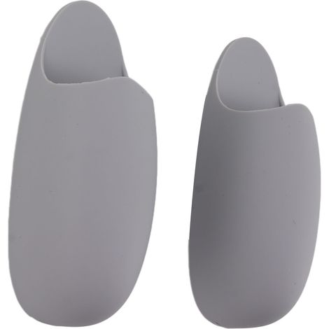 Lot de 2 supports muraux pour brosses à dents, petit porte-ustensiles en silicone gris, pour la cuisine et la salle de bain (1/5)