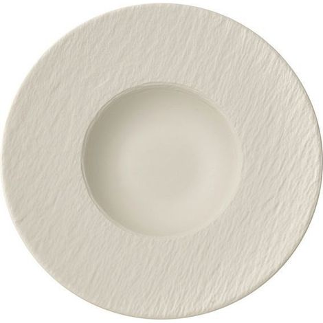 Assiette Pâtes Manufacture Rock Blanc 29cm Design Brut, Porcelaine Premium, Idéale Pâtes - Villeroy Et Boch