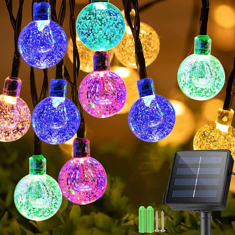 Solar-Lichterkette für den Außenbereich, 7,5 m – 50 LEDs, mit 8 Modi, IP65 wasserdicht – Ideal für Gärten, Bäume und Terrassen (Warmweiß)