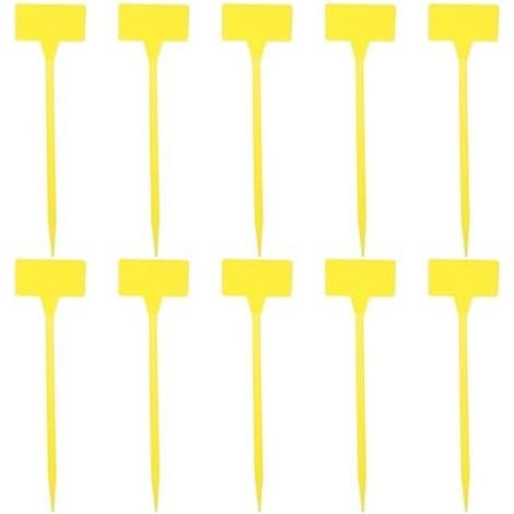 Reusable Waterproof Plant Labels 30.00X9.00X0.50Cm Pack of 10 Garden Nursery Markers Precise Identification Easy to Clean Yellow Size 1 (1/5)