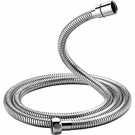 Flexible de douche universel (1,5M), flexible de douche anti-torsion et anti-vrillage, acier inoxydable/chromé