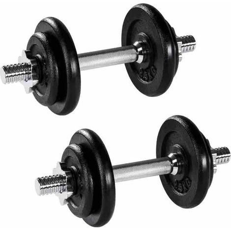 2 haltères Musculation 10 kg. 4 disques, pour une Musculation Efficace (1/3)