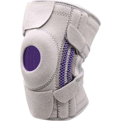 Beyamis Genouillère sport grise - 4 ressorts antidérapante running basket (1/5)