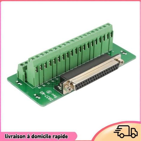 1 x Module interface DB25 DB37, Bornier à vis, Support PCB FR-4, Montage rail DIN pour tableau électrique (1/5)