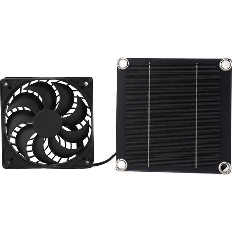 Kit ventilateur panneau solaire 5W 5V silicium monocristallin, extracteur photovoltaïque pour ventilation (1/5)