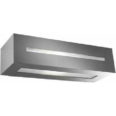 Forlight Alfil - Aplique de Pared Exterior para Bombilla E27 de 23W. Diámetro 28cm. Estructura de Aluminio. Uso Exterior IP44. Color Gris