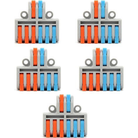 5-teiliges Set Hebelmutterverbinder, Kompaktverbindung für starre/flexible Leitungen, 250 V/4 kV, 32 A (1/4)