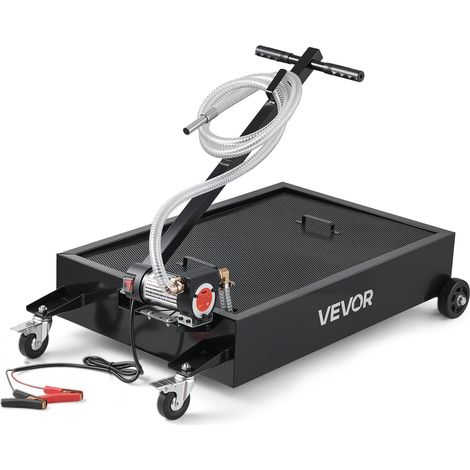 VEVOR Bac de Vidange deHuile 56,8 L Bac de Recuperation deHuile Usagee sur Roulettes Compatible avec Voitures, VUS, Camions, Motos, VTT, avec Pompe Electrique et Tuyau 2,2 m, Resistant a la Corrosion (1/5)