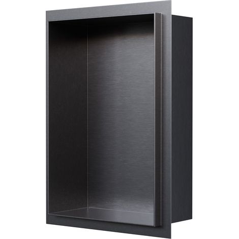Bernstein – Niche murale de douche encastrable en acier inoxydable 304 – Dimensions 20x30x10cm – Installation étanche et facile – Pour rangement salle de bain - NT203010X
