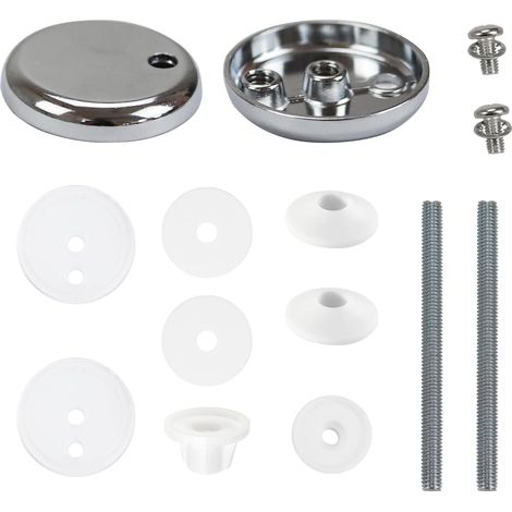 Fixation de siège de toilette, vis et accessoires de rechange pour abattant de WC avec charnières (1/5)
